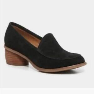 Sofft Cassia Black Suede Loafers Size 6
